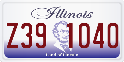 IL license plate Z391040