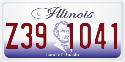 IL license plate Z391041