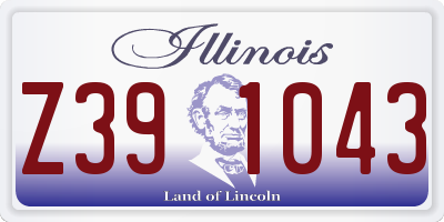 IL license plate Z391043
