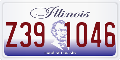 IL license plate Z391046