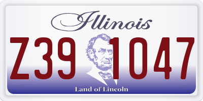 IL license plate Z391047