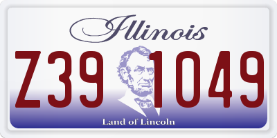 IL license plate Z391049