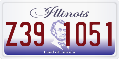 IL license plate Z391051
