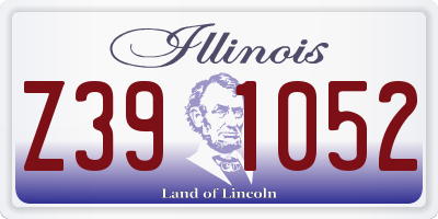 IL license plate Z391052