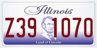 IL license plate Z391070