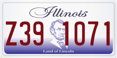 IL license plate Z391071