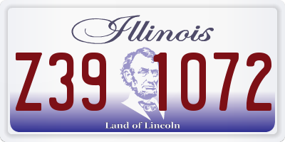 IL license plate Z391072