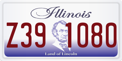 IL license plate Z391080