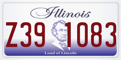 IL license plate Z391083