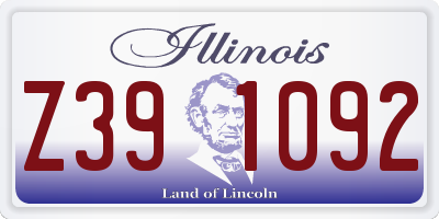 IL license plate Z391092