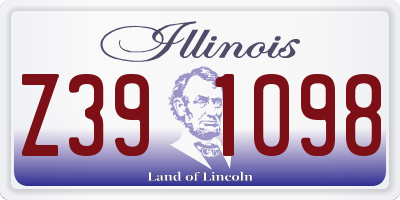 IL license plate Z391098