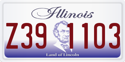 IL license plate Z391103