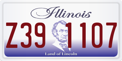 IL license plate Z391107