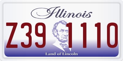 IL license plate Z391110