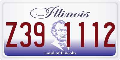 IL license plate Z391112