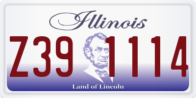 IL license plate Z391114