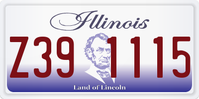 IL license plate Z391115