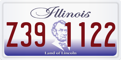 IL license plate Z391122