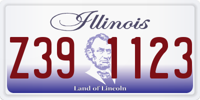 IL license plate Z391123