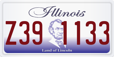 IL license plate Z391133
