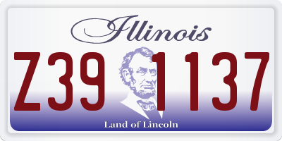 IL license plate Z391137