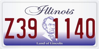 IL license plate Z391140