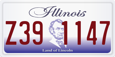 IL license plate Z391147