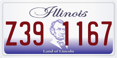 IL license plate Z391167