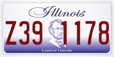 IL license plate Z391178
