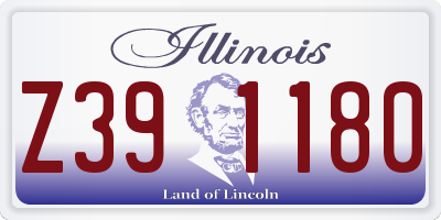 IL license plate Z391180