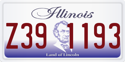 IL license plate Z391193