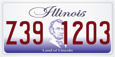 IL license plate Z391203