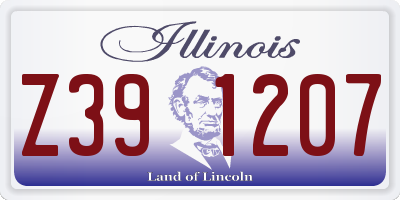 IL license plate Z391207
