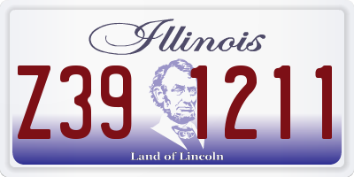 IL license plate Z391211
