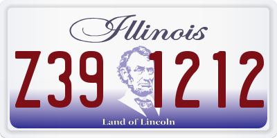 IL license plate Z391212