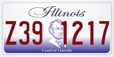 IL license plate Z391217