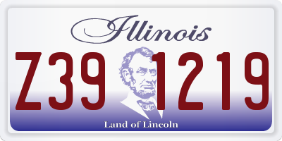 IL license plate Z391219