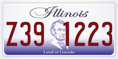 IL license plate Z391223