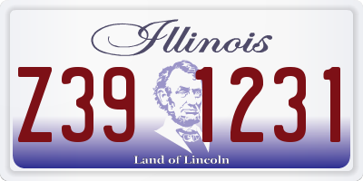 IL license plate Z391231