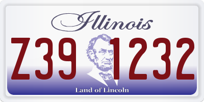IL license plate Z391232