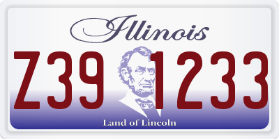 IL license plate Z391233