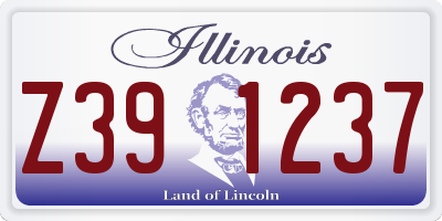 IL license plate Z391237