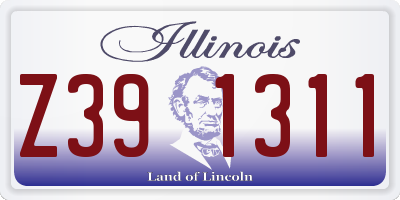 IL license plate Z391311