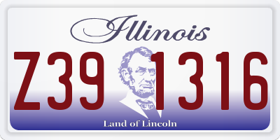 IL license plate Z391316