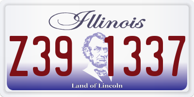 IL license plate Z391337