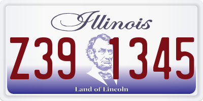 IL license plate Z391345