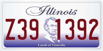 IL license plate Z391392
