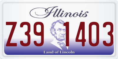 IL license plate Z391403