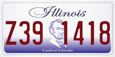 IL license plate Z391418