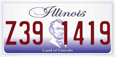 IL license plate Z391419